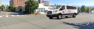 Safe Transportation Vehicle cruising in one of Everett Washington streets